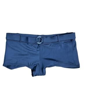 NIKE‎ Swim Black Belted Boy Shorts Bathing Suit Bottoms Womens 14